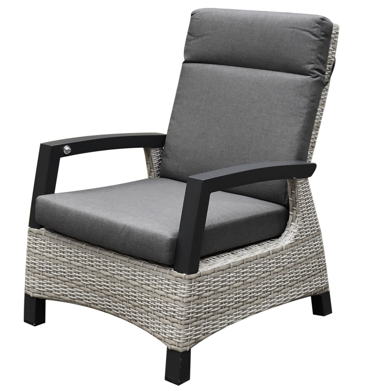 Dallas lounge tuinstoel verstelbaar grijs