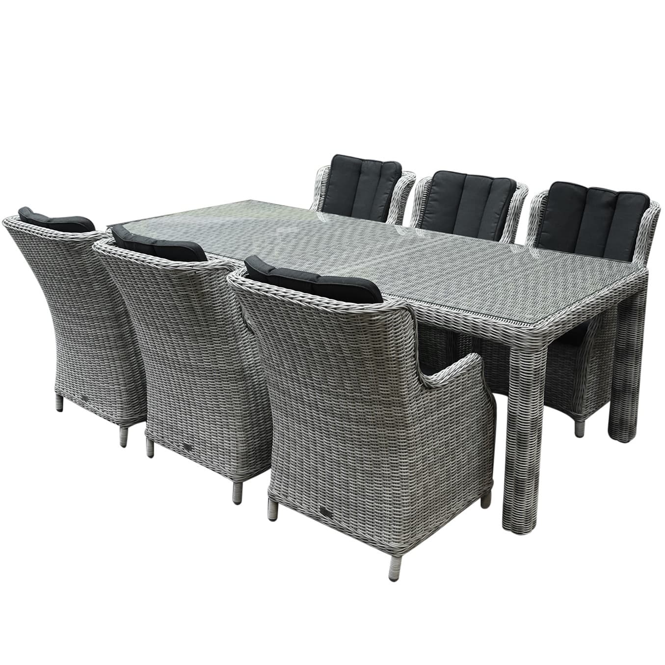 Darwin Bergamo dining tuinset 240x100xH75 cm wit