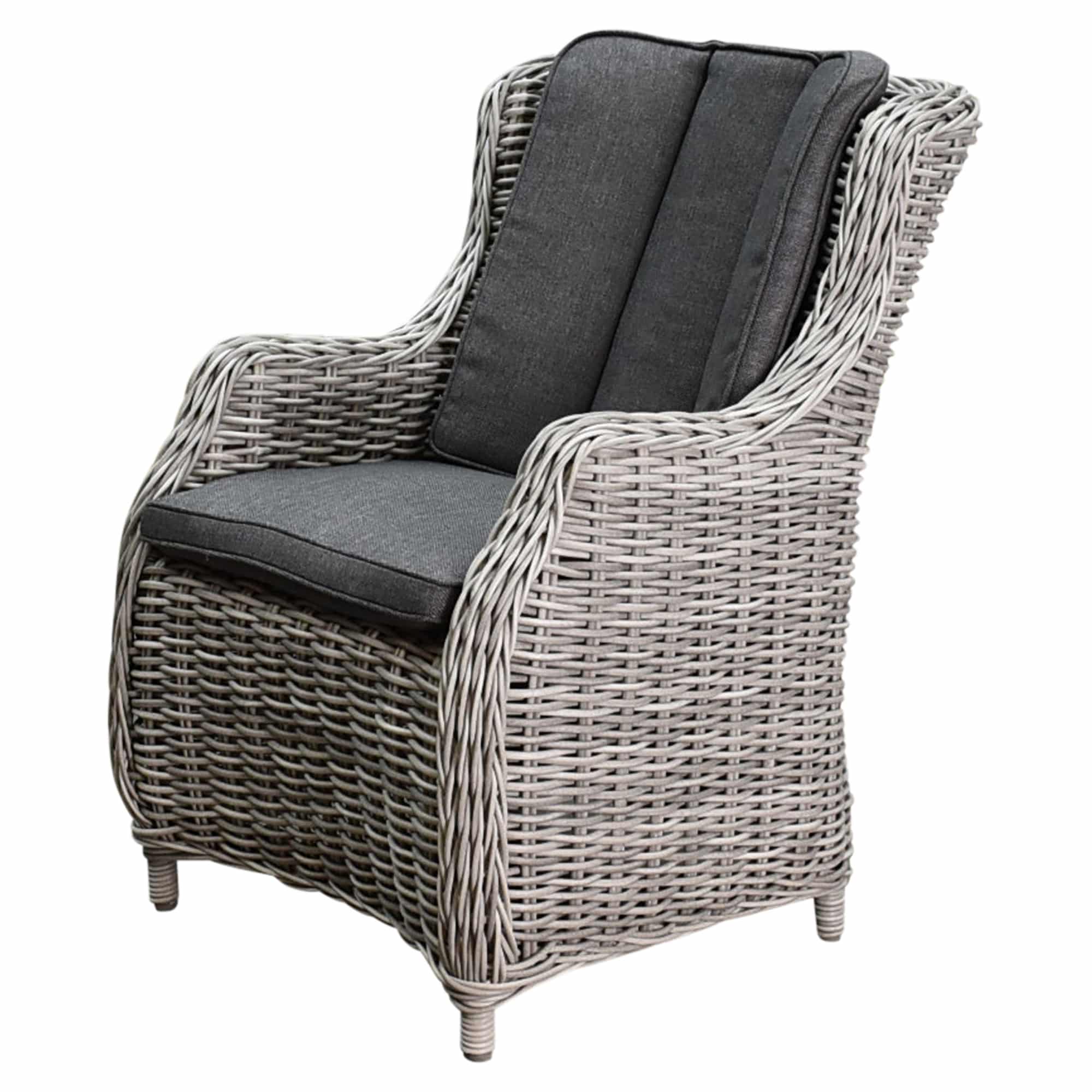 Darwin robuust dining tuinstoel 8 mm grijs