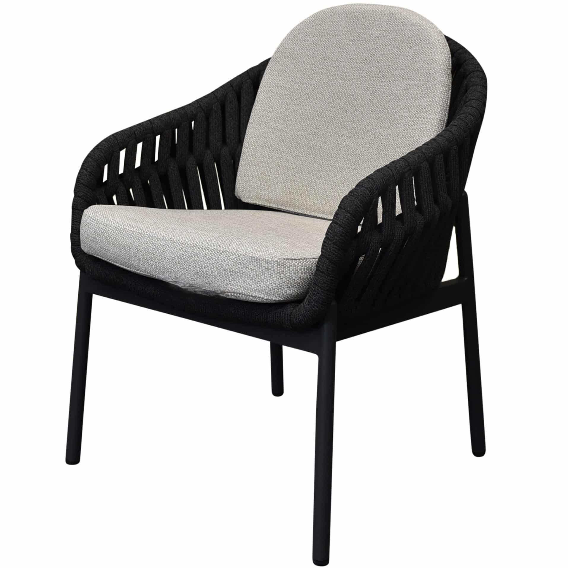 Diamond dining tuinstoel zwart rope