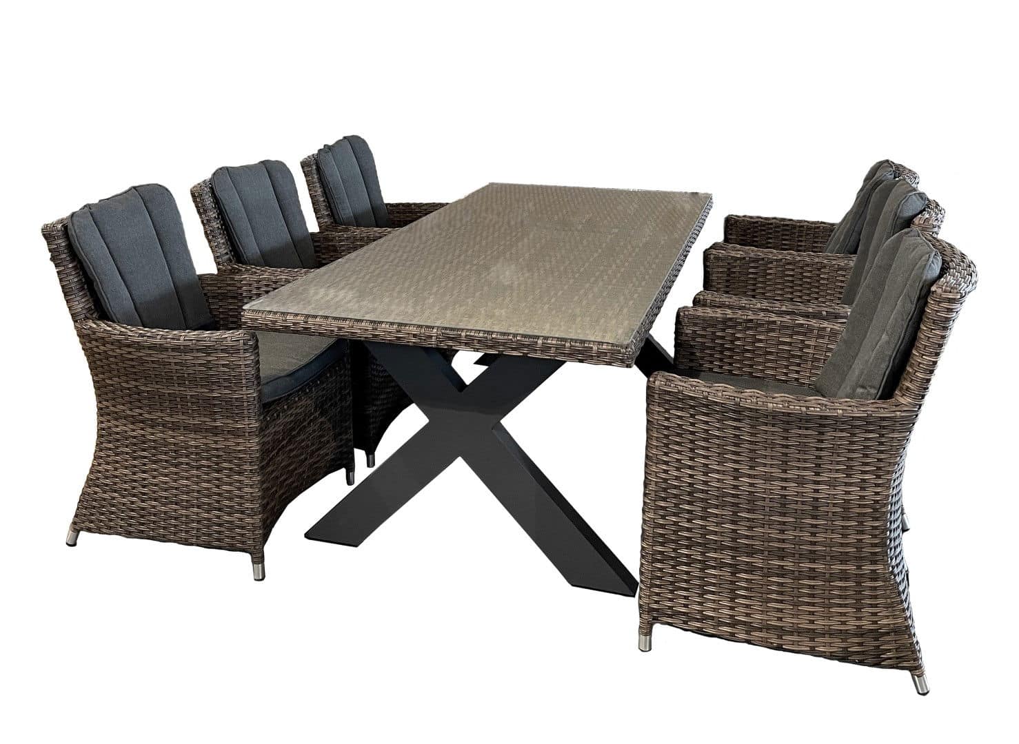 Diningset San Vito Bari Brown - Oosterik home