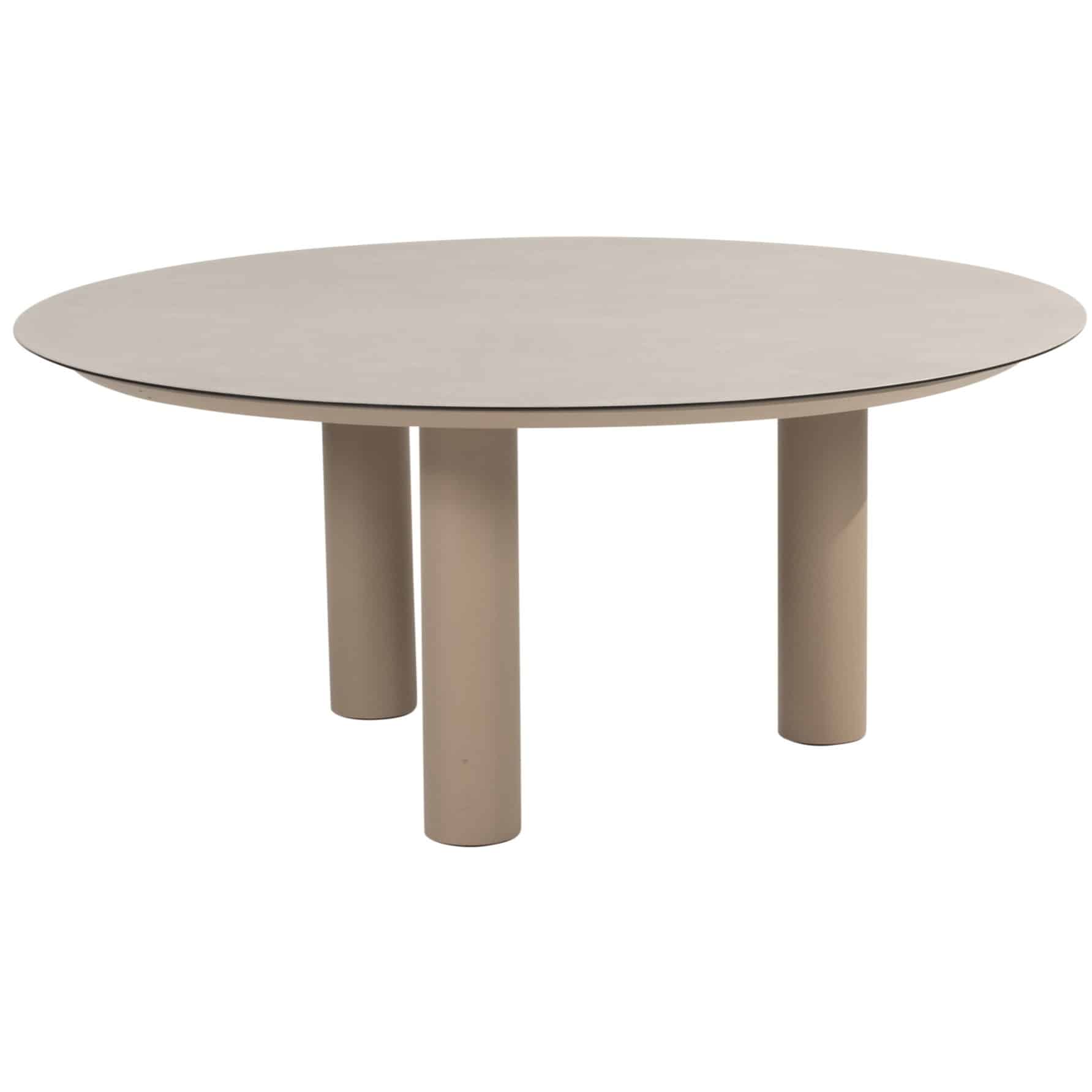 Donato low dining tuintafel met 3 poten 160xH69 cm printed ceramic latte Taste 4SO