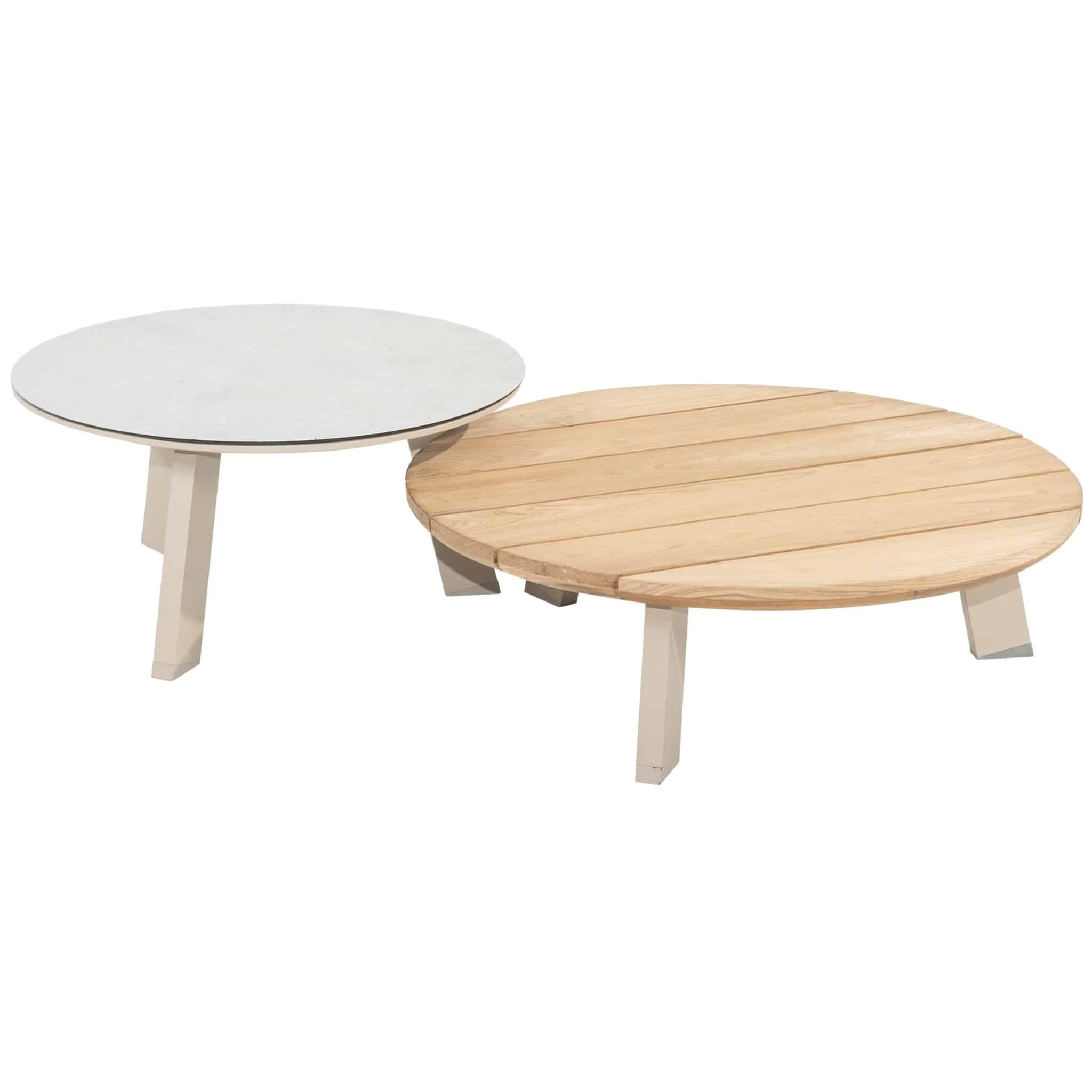 Emma set loungetafels 65 cm rond en 80 cm rond teak latte Taste 4SO