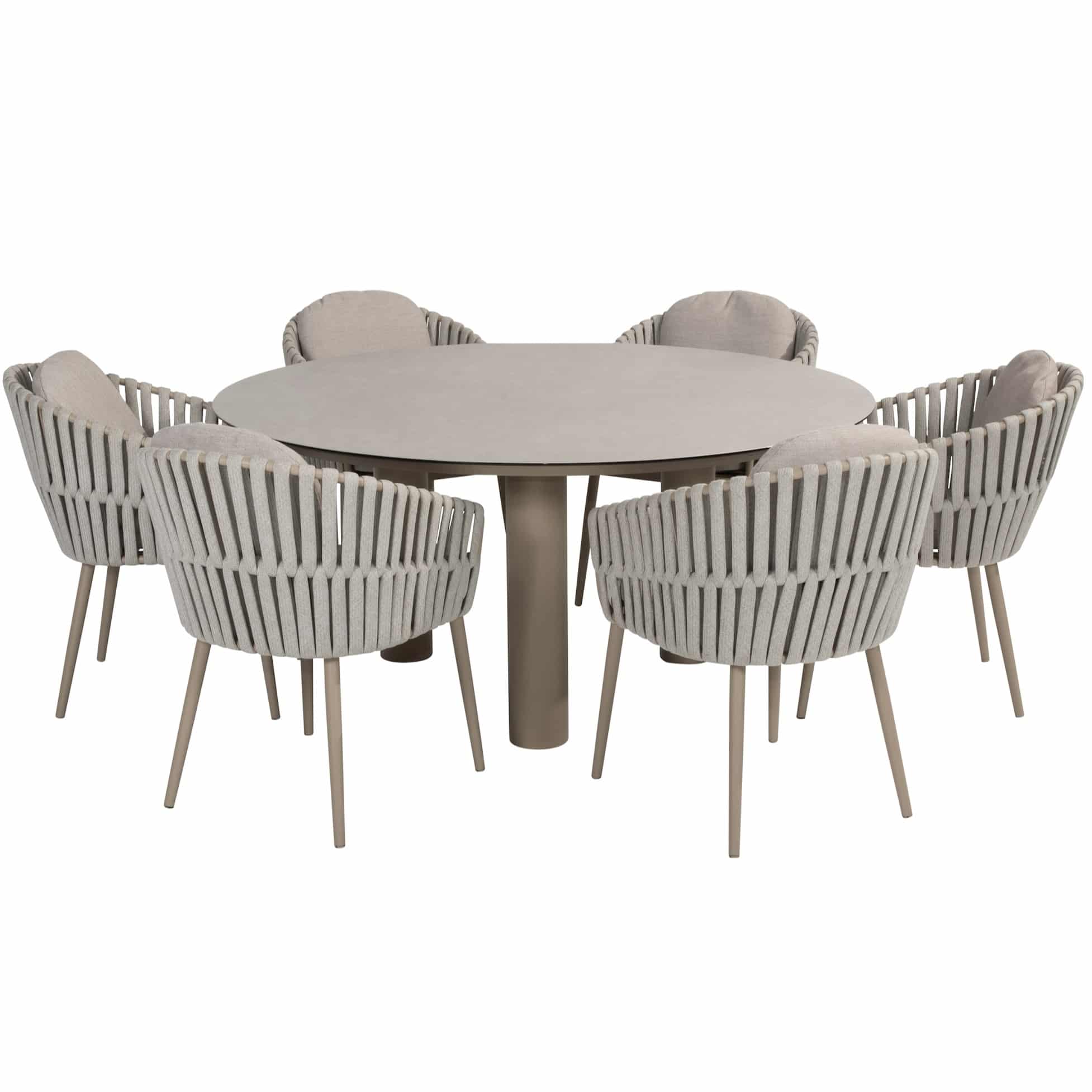 Eva Donato dining tuinset 160xH75 cm 7 delig keramiek latte Taste 4SO