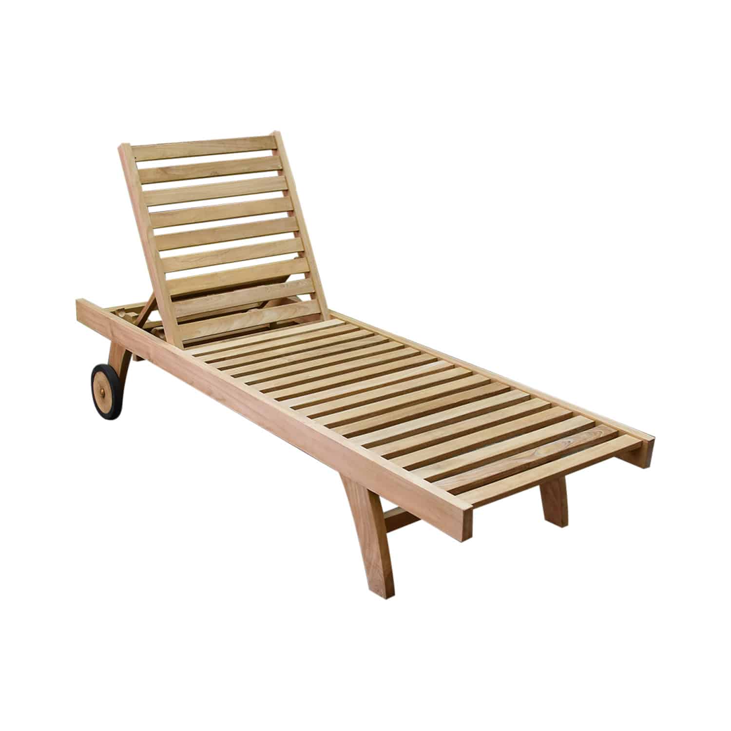 Fania ligbed 200x65xH35 cm teak verstelbaar
