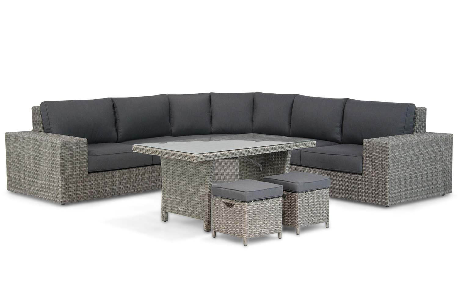 Garden Collections Oxford/New Castle 140 cm hoek loungeset 6-delig
