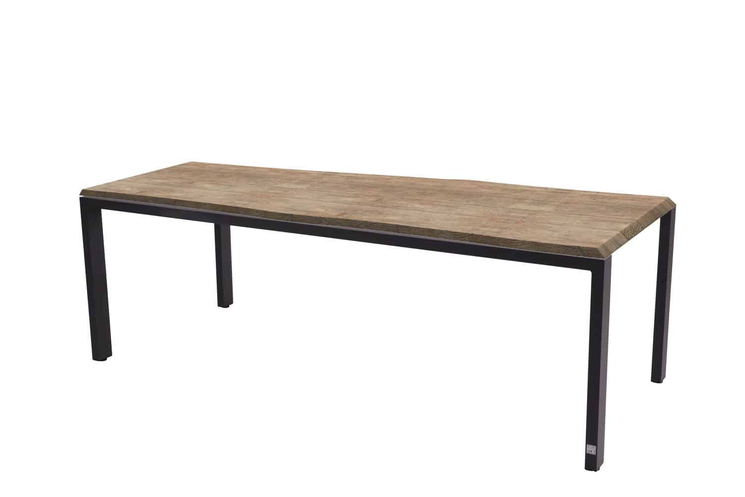 Goa Tafelframe Antracite Met Tafelblad Robusto Teak 220 x 95 cm - 4so