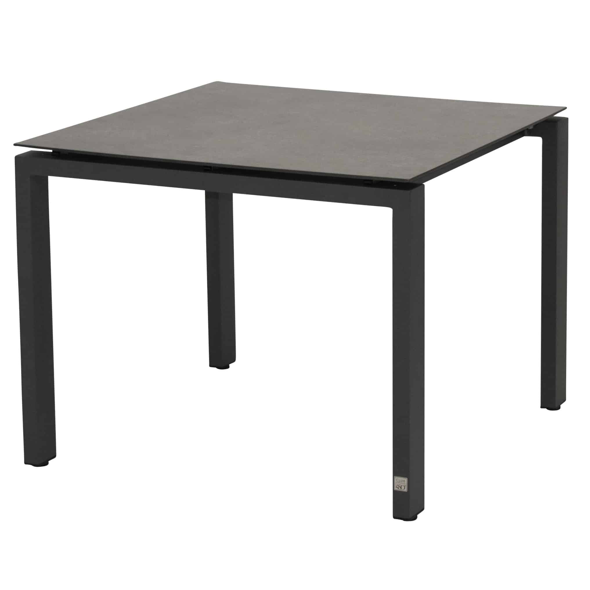 Goa dining tuintafel 95x95xH75 cm aluminium Slate antraciet 4 Seasons Outdoor