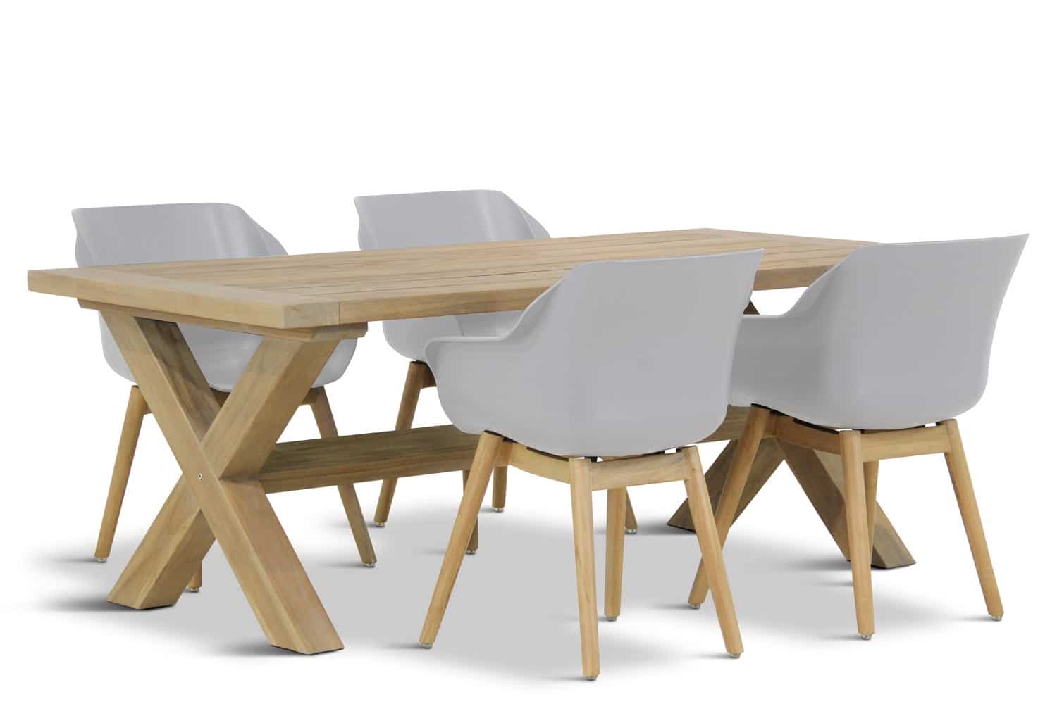 Hartman Sophie teak/Oregon 200 cm dining tuinset 5-delig