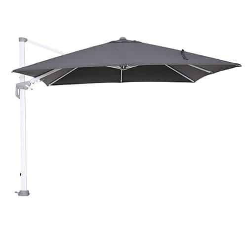 Hawaii zweefparasol 300x300 wit/donkergrijs zonwering - Garden impressions