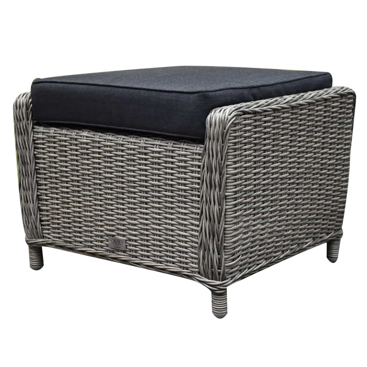 Ibiza voetenbank 64x52xH43 cm grijs