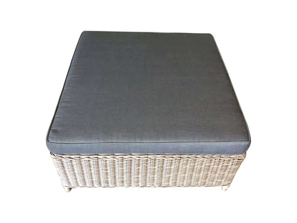 Ibiza voetenbank 92x92xH37 cm grijs