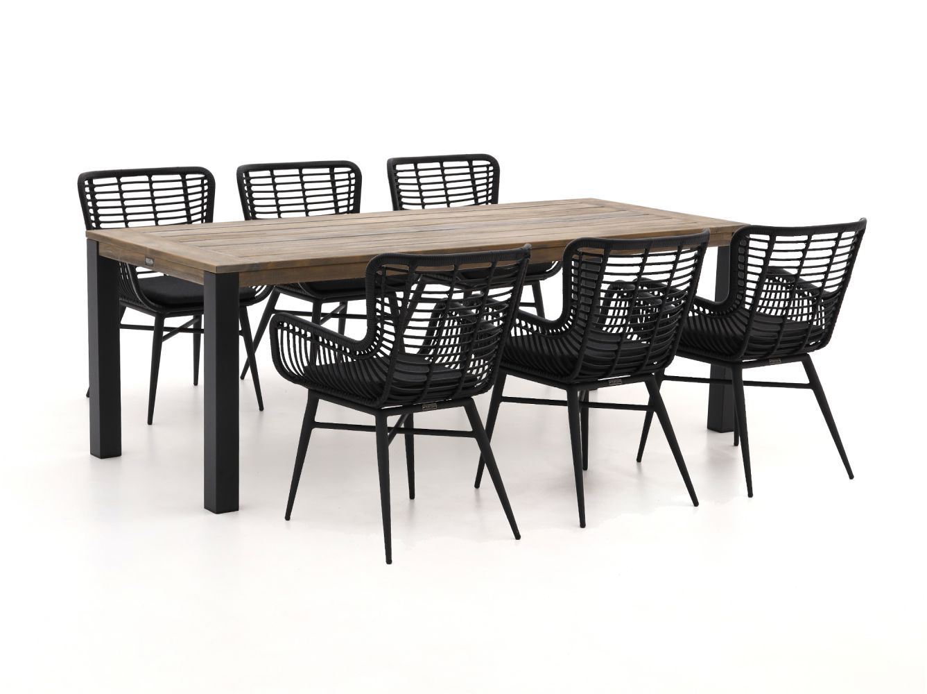 Intenso Asti/ROUGH-S 220cm dining tuinset 7-delig - Laagste prijsgarantie!