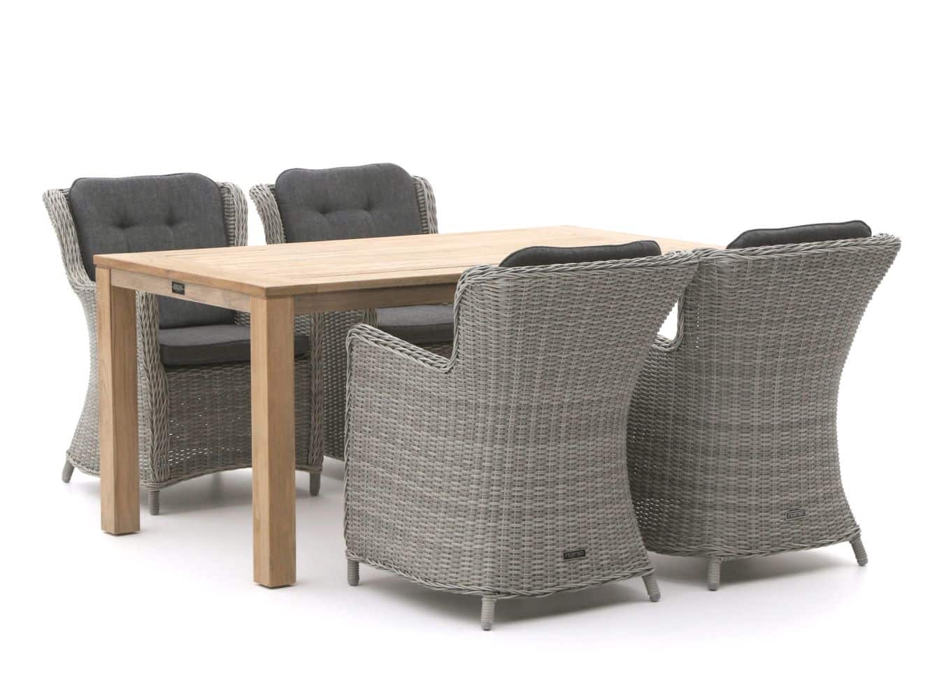 Intenso Milano/ROUGH-S 160cm dining tuinset 5-delig - Laagste prijsgarantie!