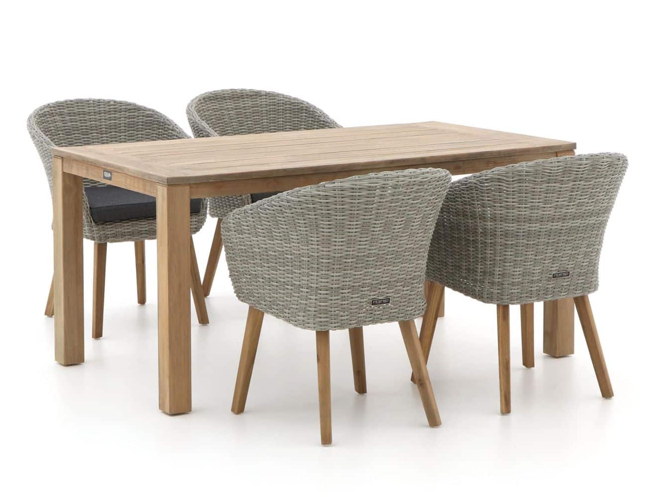 Intenso Tropea/ROUGH-S 160cm dining tuinset 5-delig - Laagste prijsgarantie!