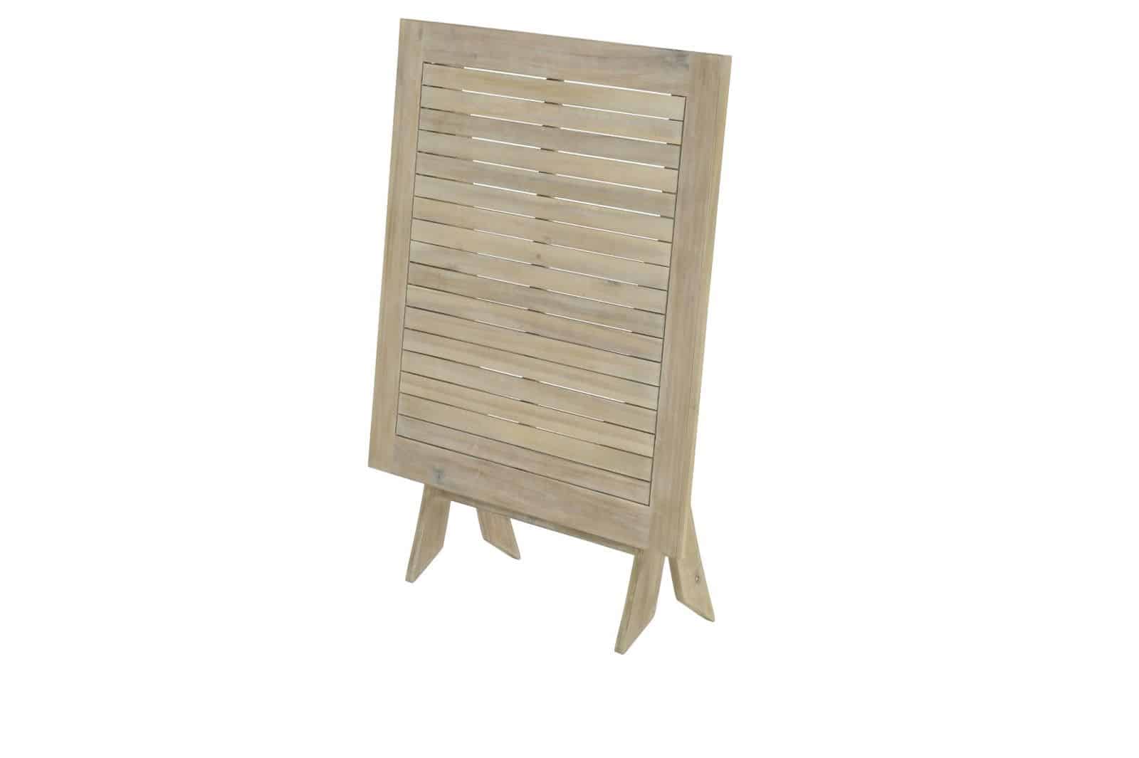 Kent vouwtafel 90x90xH72 acacia white wash - Garden impressions