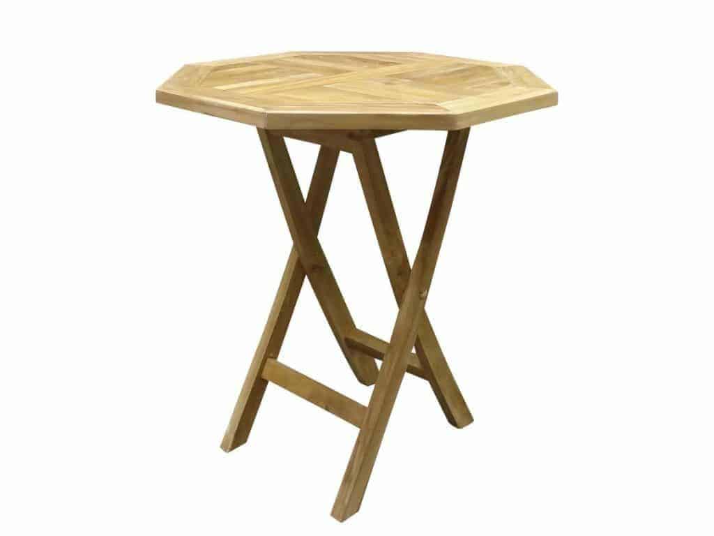 Klaptafel 70 cm achtkantig teak