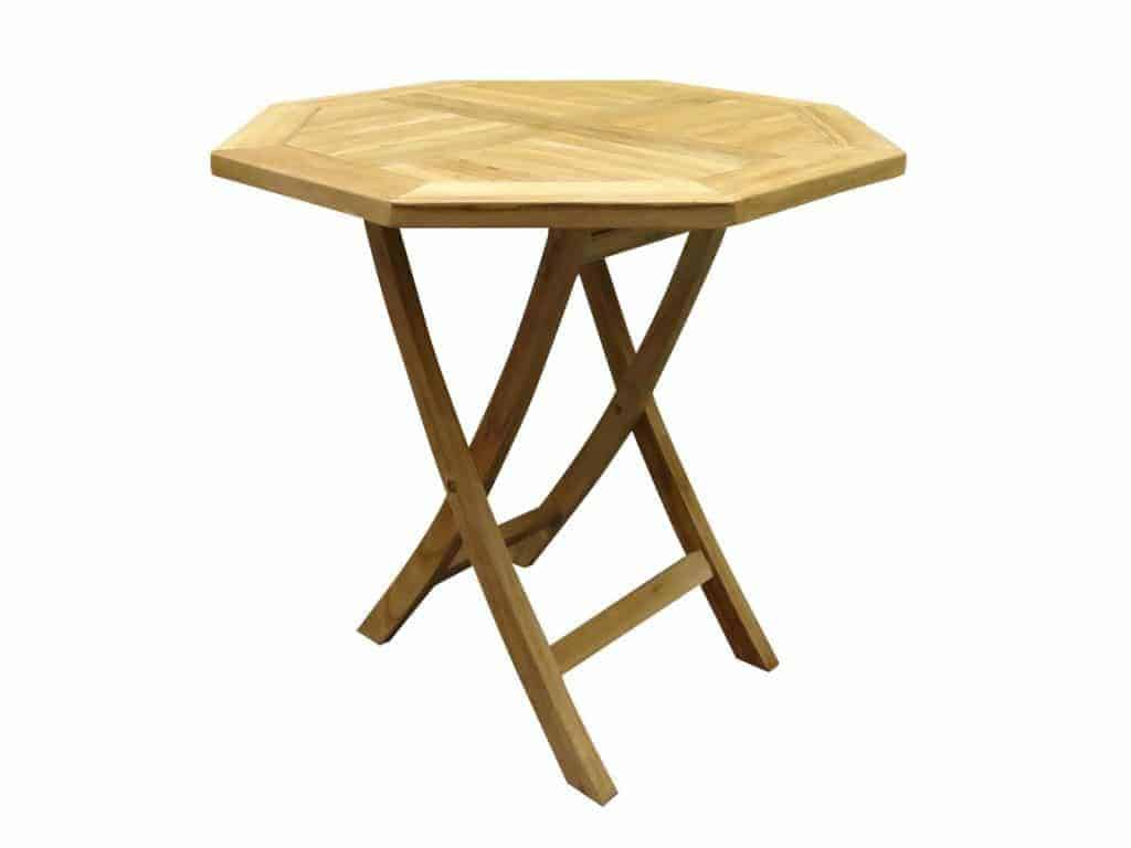 klaptafel 80 cm achtkantig teak