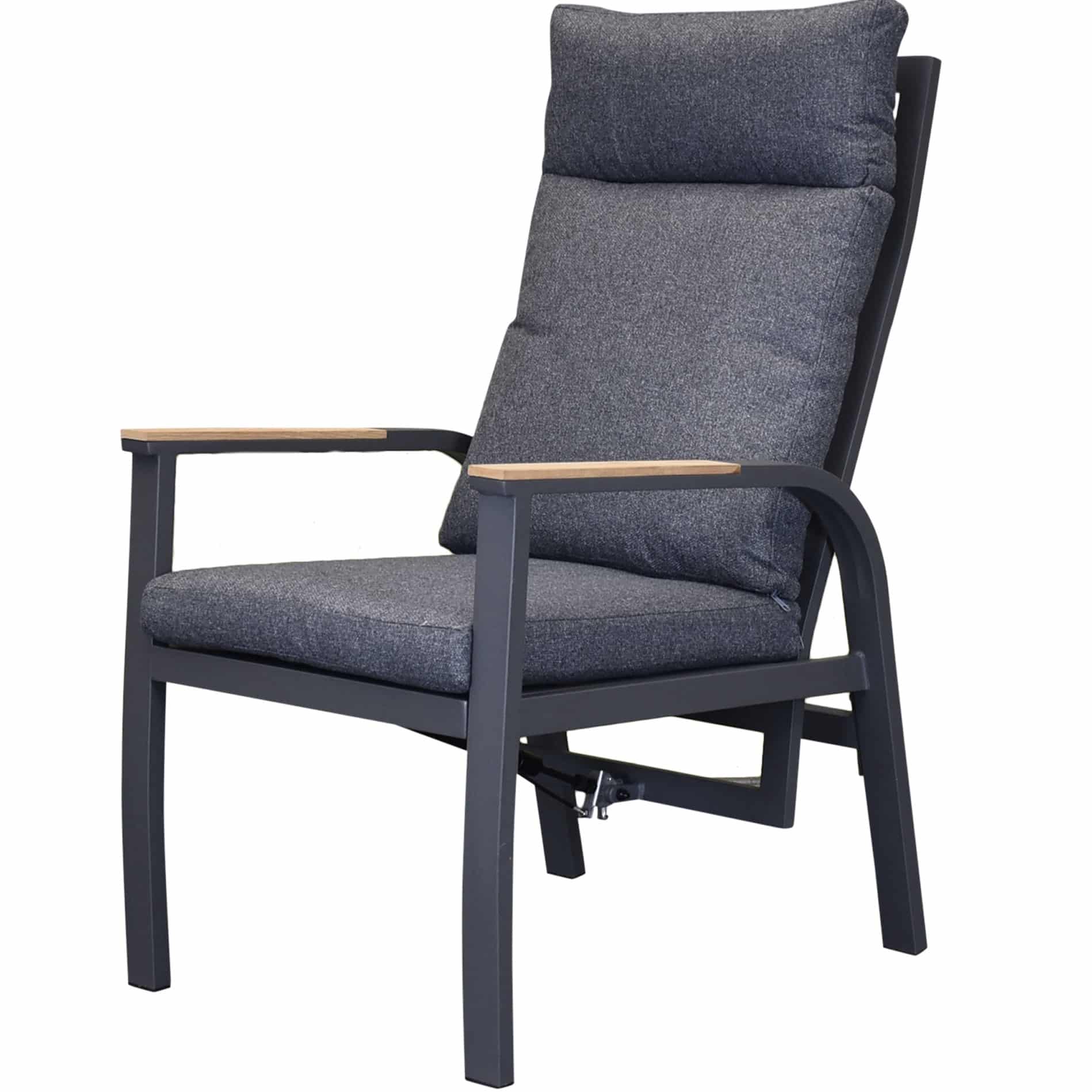 Kota dining tuinstoel verstelbaar antraciet aluminium