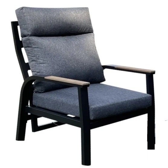 Kota lounge tuinstoel verstelbaar antraciet aluminium