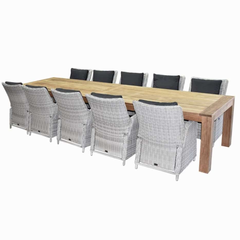 Krista Bilbao dining tuinset 400x110xH77,5 cm 11-delig teak