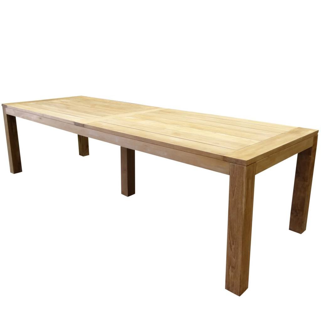 Krista dining tuintafel 400x110xH77,5 cm - poten 12 cm teak