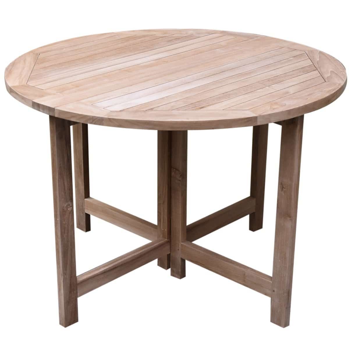 Kupu-Kupu klaptafel 110 cm rond teak