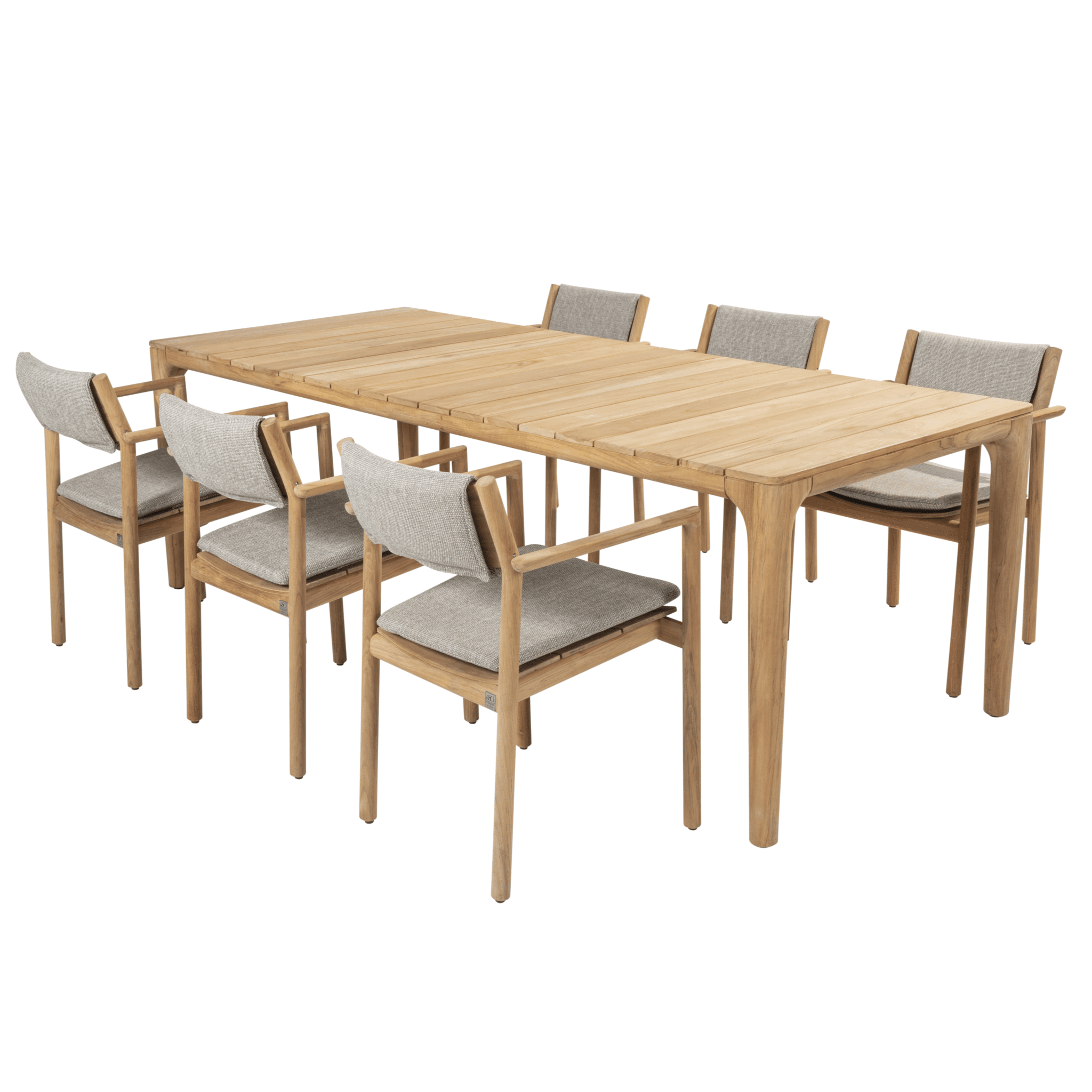 Liam Levi dining tuinset 7 delig 240x100xH75 cm teak 4 Seasons Outdoor