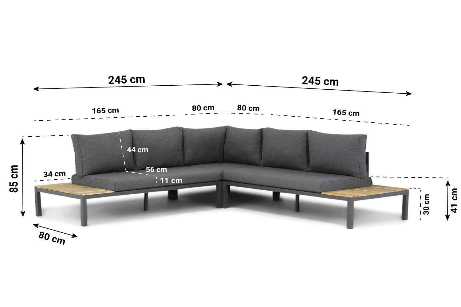 Lifestyle Palm Beach hoek loungeset 4-delig