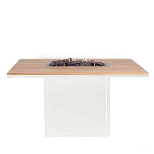 Loft 120 relax dining table white frame/ teak top - Cosi