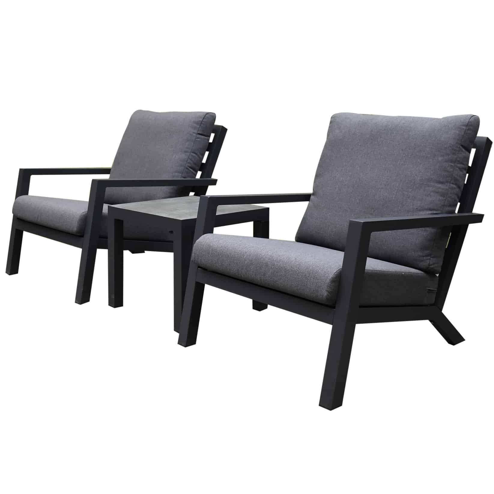 Malaga lounge balkonset 3 delig antraciet aluminium