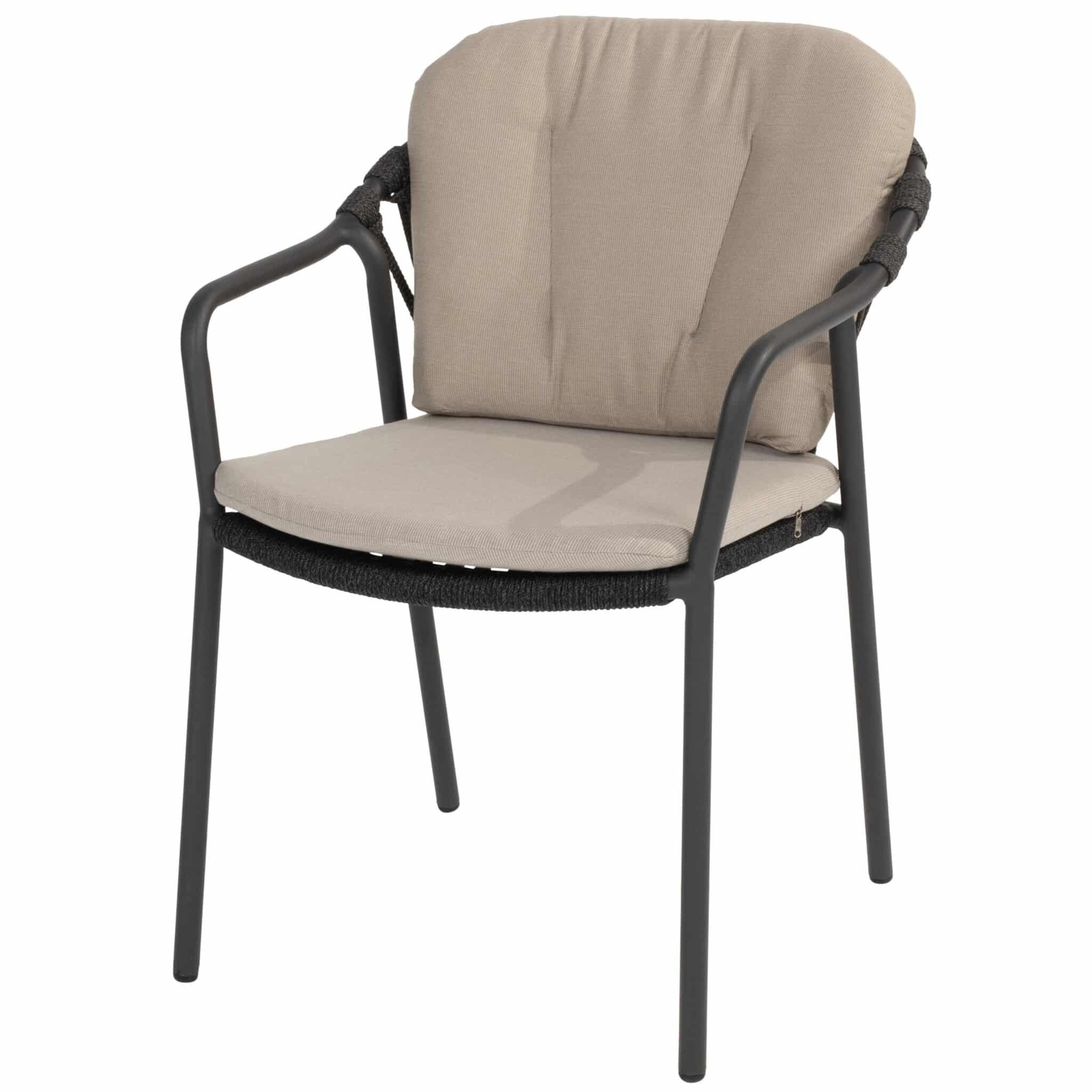 Manitoba stapelbare tuinstoel antraciet Taste 4SO