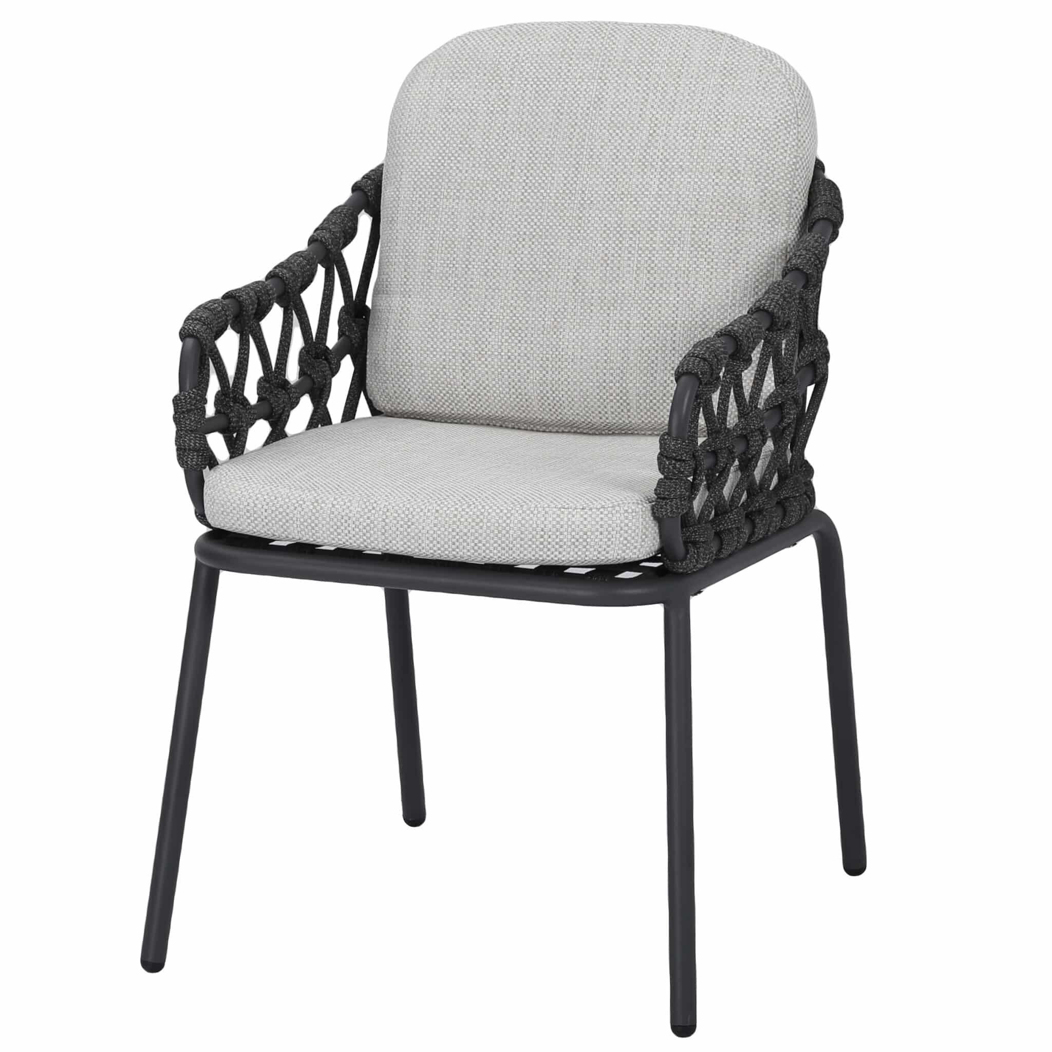 Matera dining tuinstoel antraciet rope