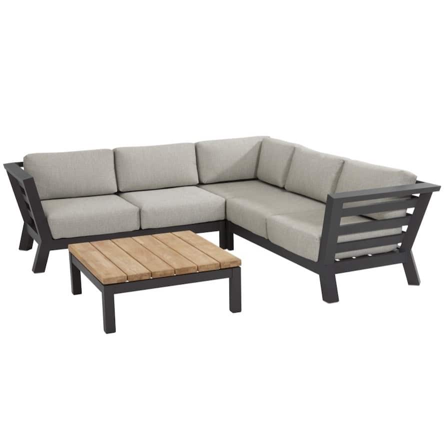 Meteoro hoek loungeset 4-delig antraciet 4-Seasons Outdoor
