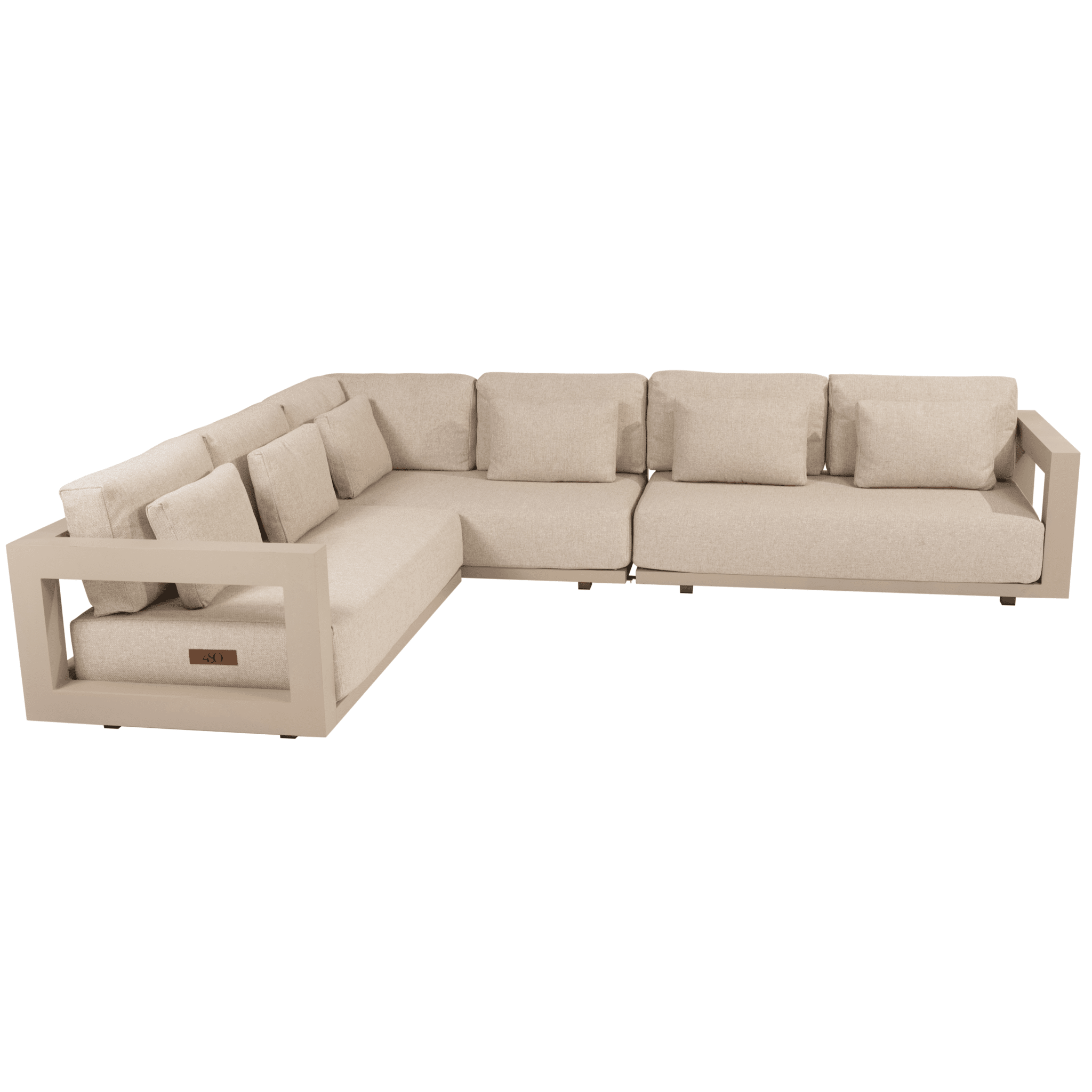 Metropolitan modulaire hoek loungeset links 3 delig latte 4 Seasons Outdoor