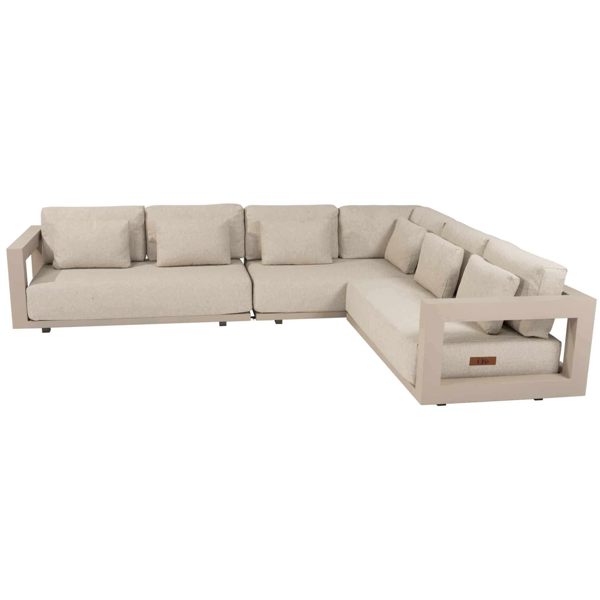 Metropolitan modulaire hoek loungeset rechts 3 delig latte 4 Seasons Outdoor