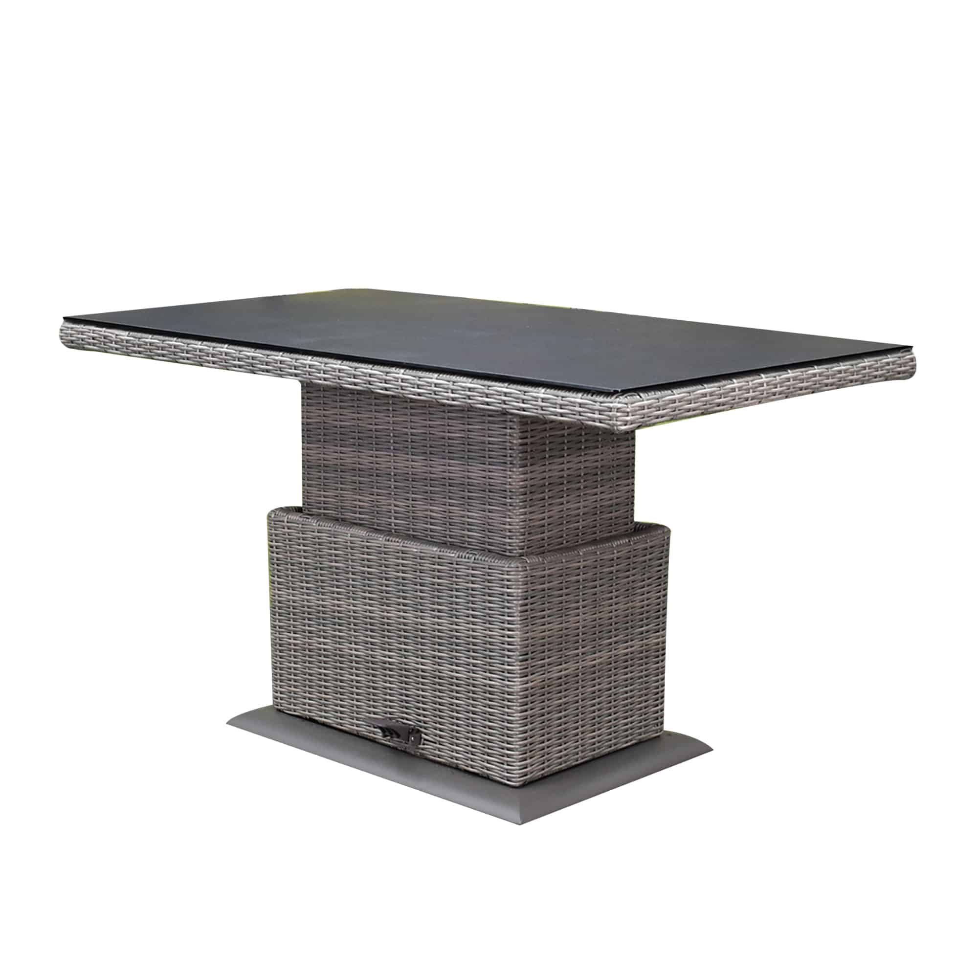 Miami–Florida lounge-diningtafel 140x85xH47-71 cm in hoogte verstelbaar grijs