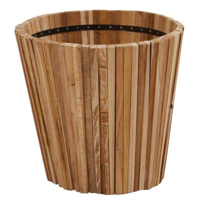 Miguel plantenbak 58xH50 cm rond teak 4-Seasons Outdoor
