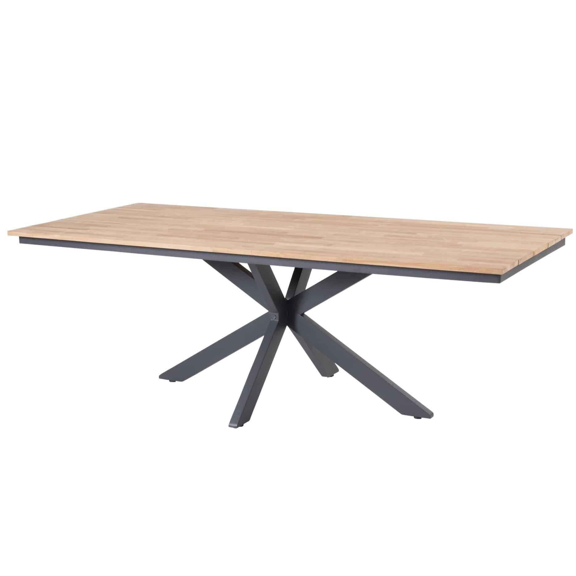 Minerva dining tuintafel 220x95xH75 cm teak alu 4 Seasons