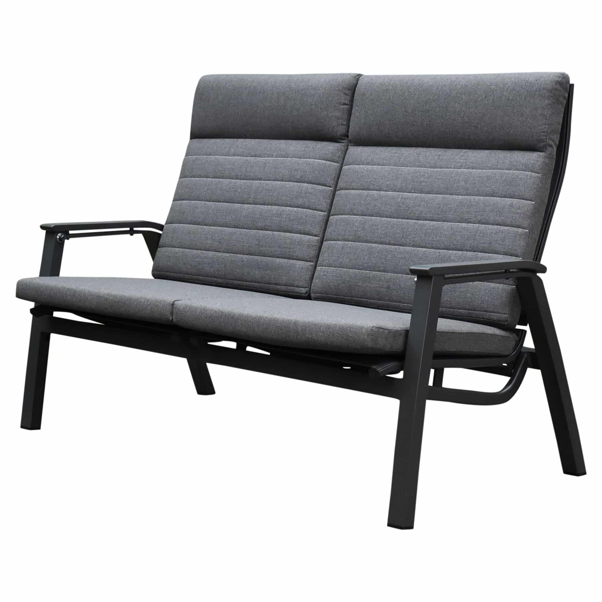 Monaco 2-zitsbank verstelbaar aluminium antraciet
