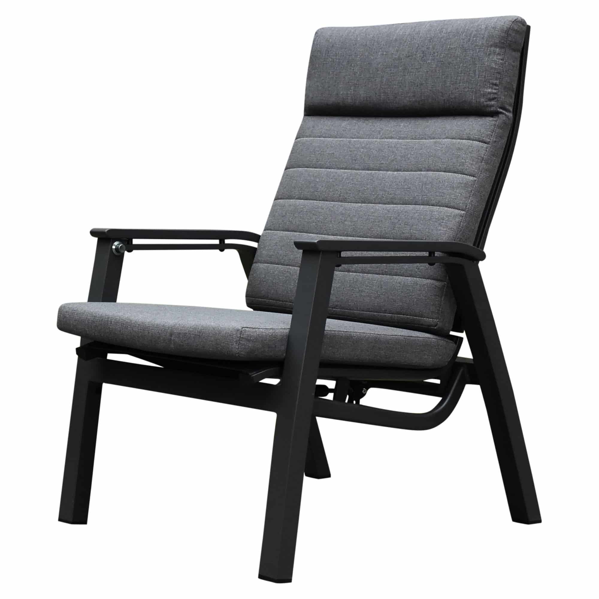 Monaco lounge tuinstoel verstelbaar aluminium antraciet
