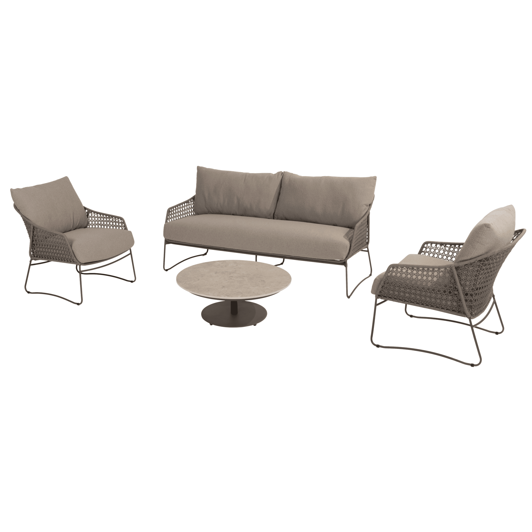 Moretti stoel bank loungeset 4 delig keramiek rope terre 4 Seasons Outdoor