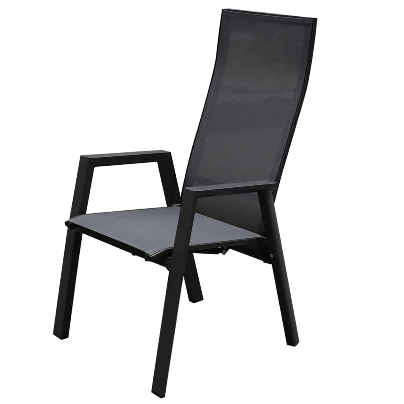 Nancy dining tuinstoel verstelbaar antraciet textileen