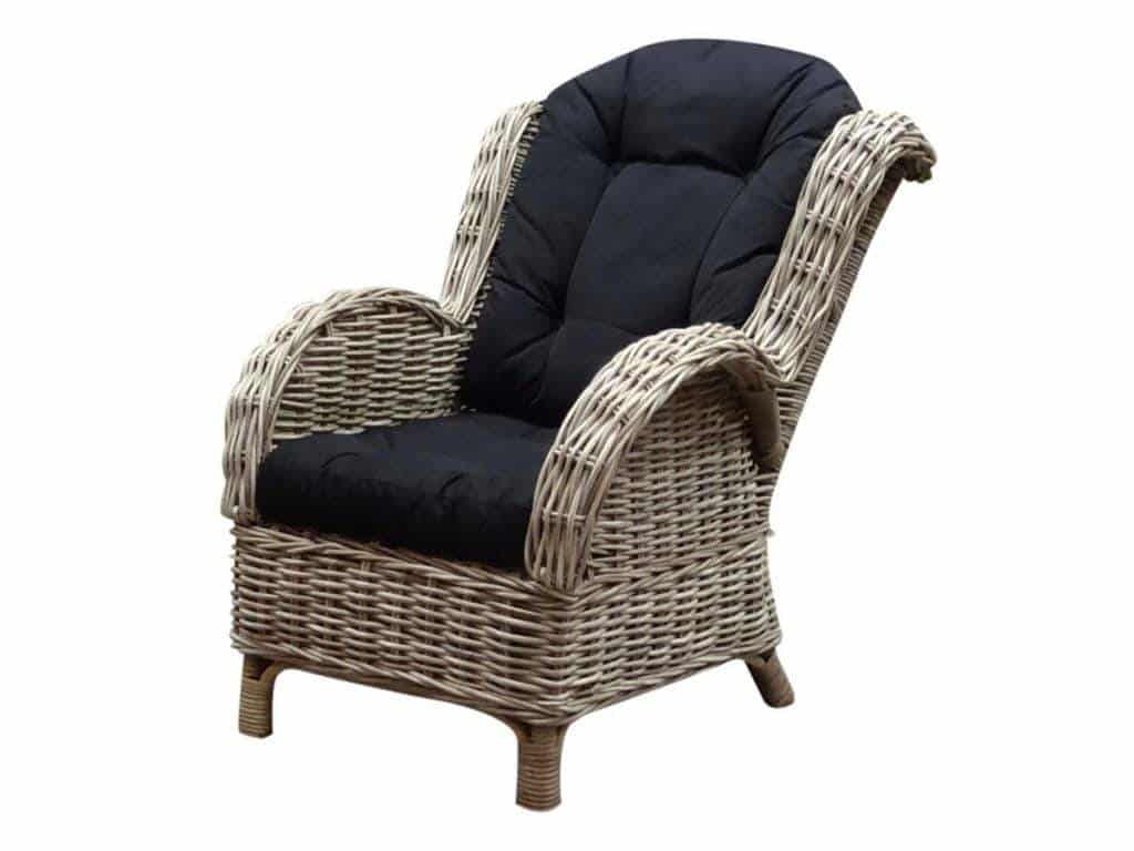Naturel relax lounge tuinstoel - olefin black