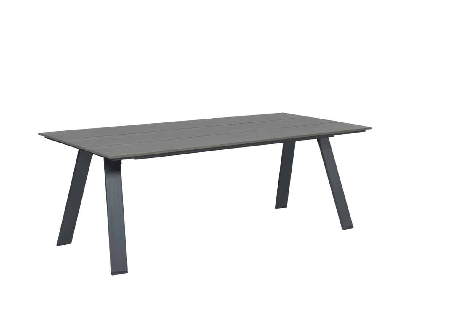 Nevada dining tafel 240x100 carbon black/ vint. wood plw. - Garden impressions