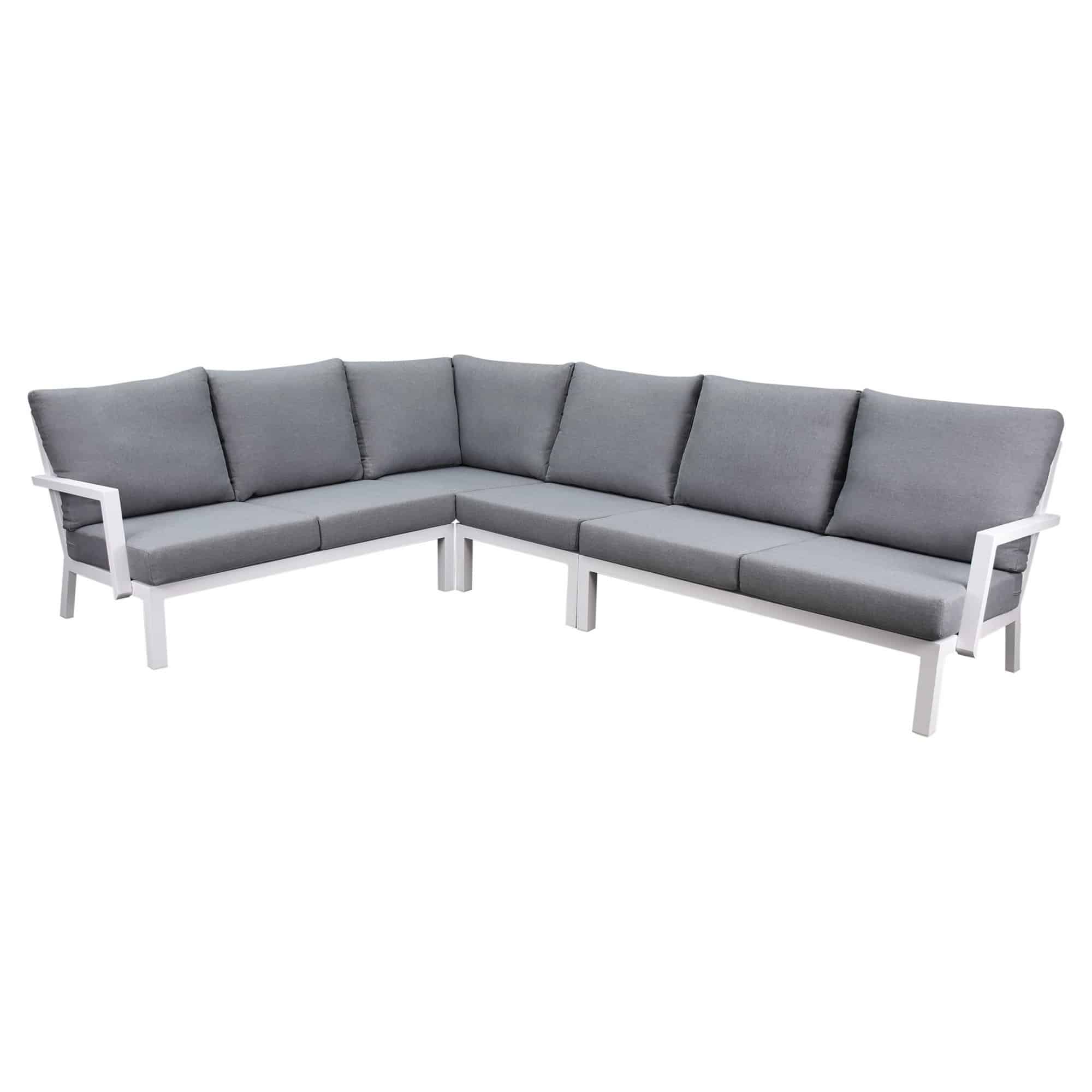 New York hoek loungeset 4 delig aluminium wit