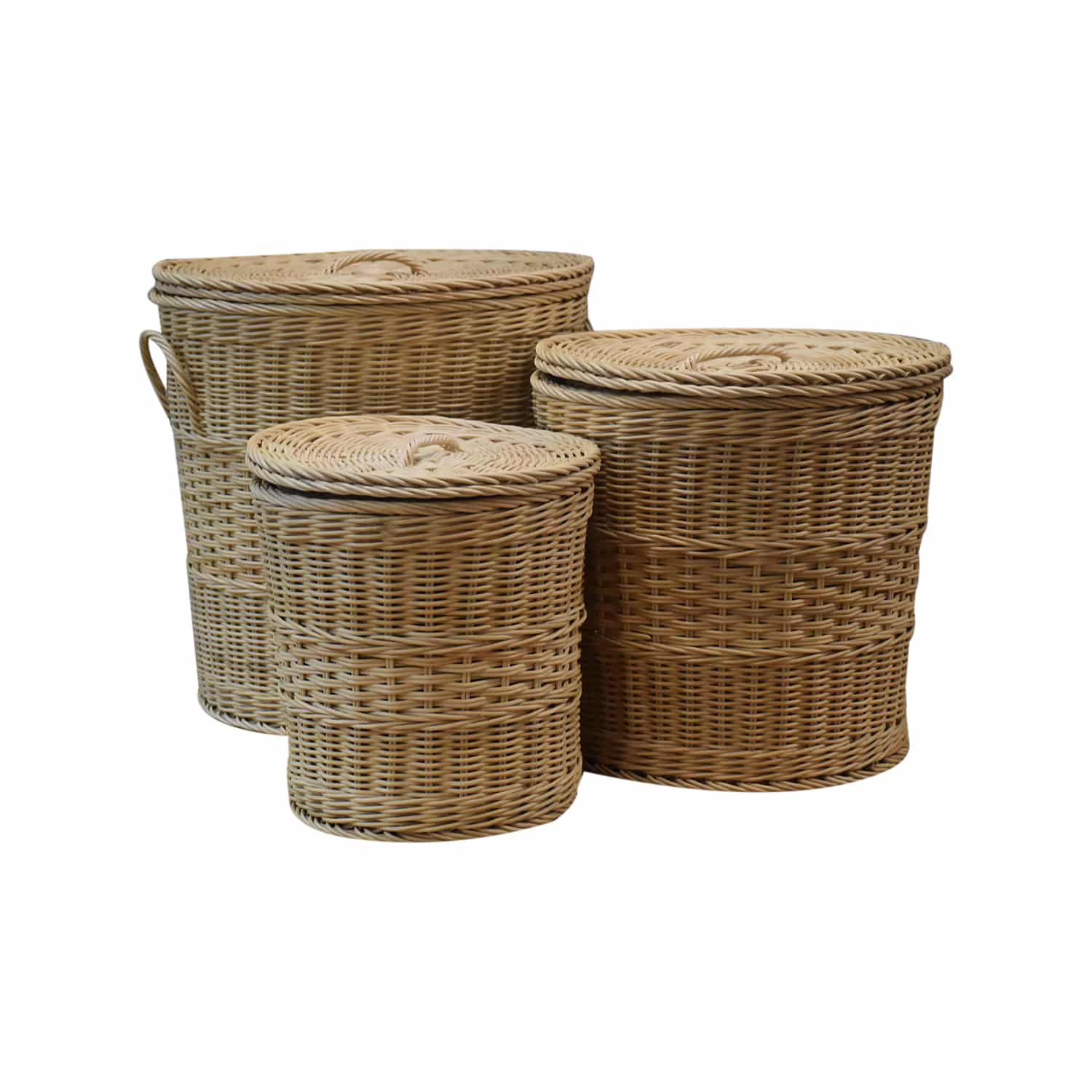 Nilo mandenset 39x39xH39 cm, 34x34xH33 cm en 26,5x26,5xH27,5 cm