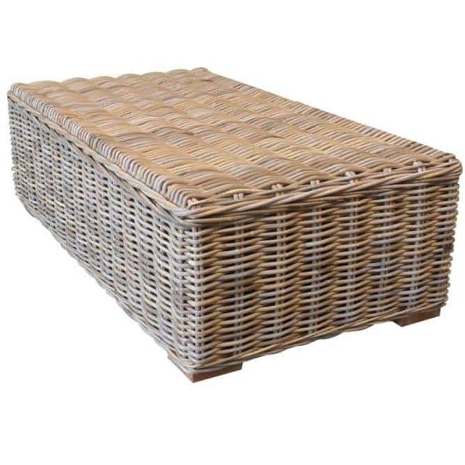Nissah lounge tuintafel 136x75 naturel rotan