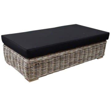 Nissah voetenbank 143x75xH43 cm naturel rotan - nagata black