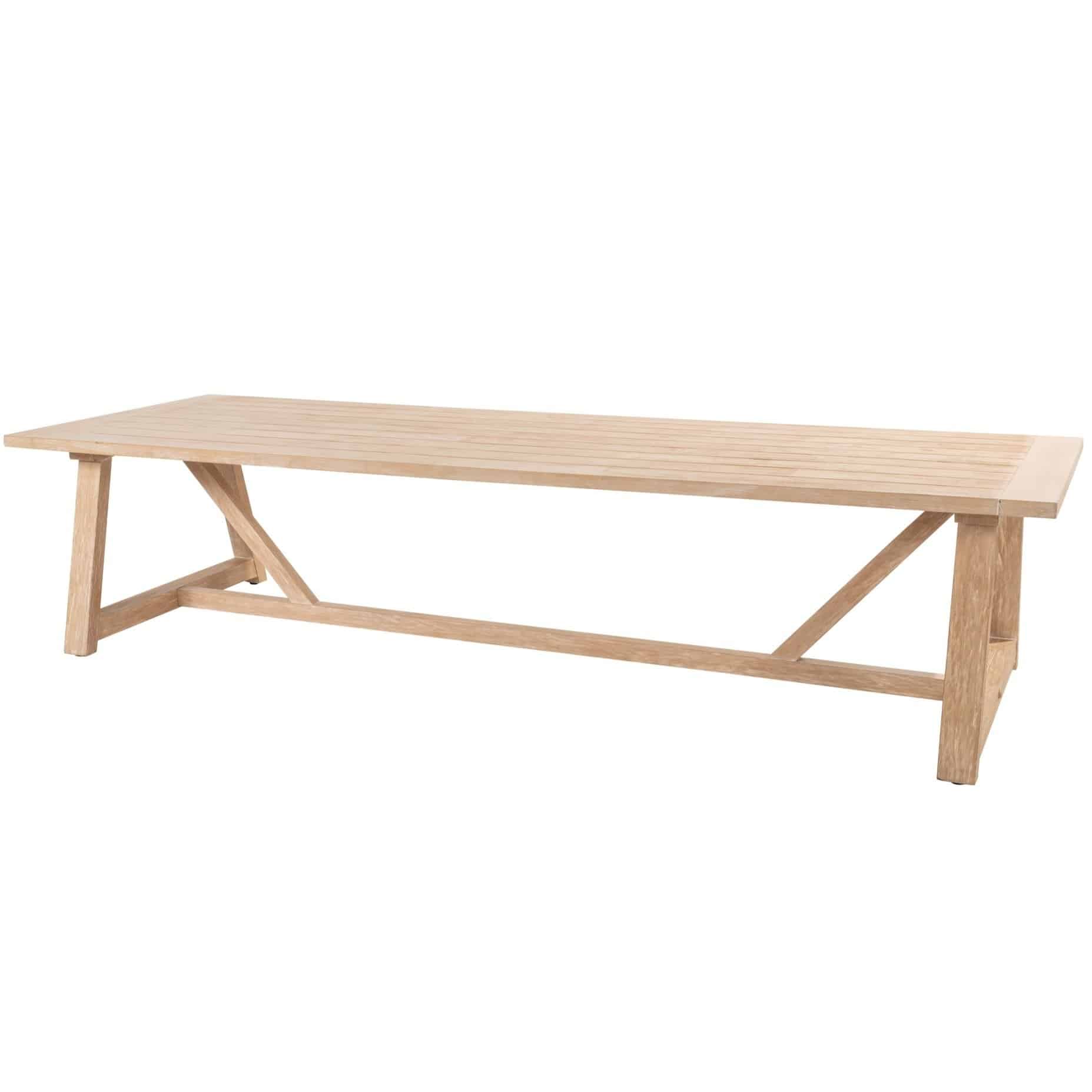 Noah dining tuintafel 300x100xH69 cm geborsteld teak 4 Seasons Outdoor
